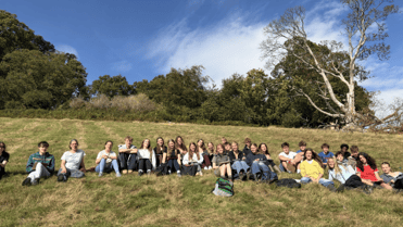Kingsbridge Community College students at Nettlecombe Court in Somerset