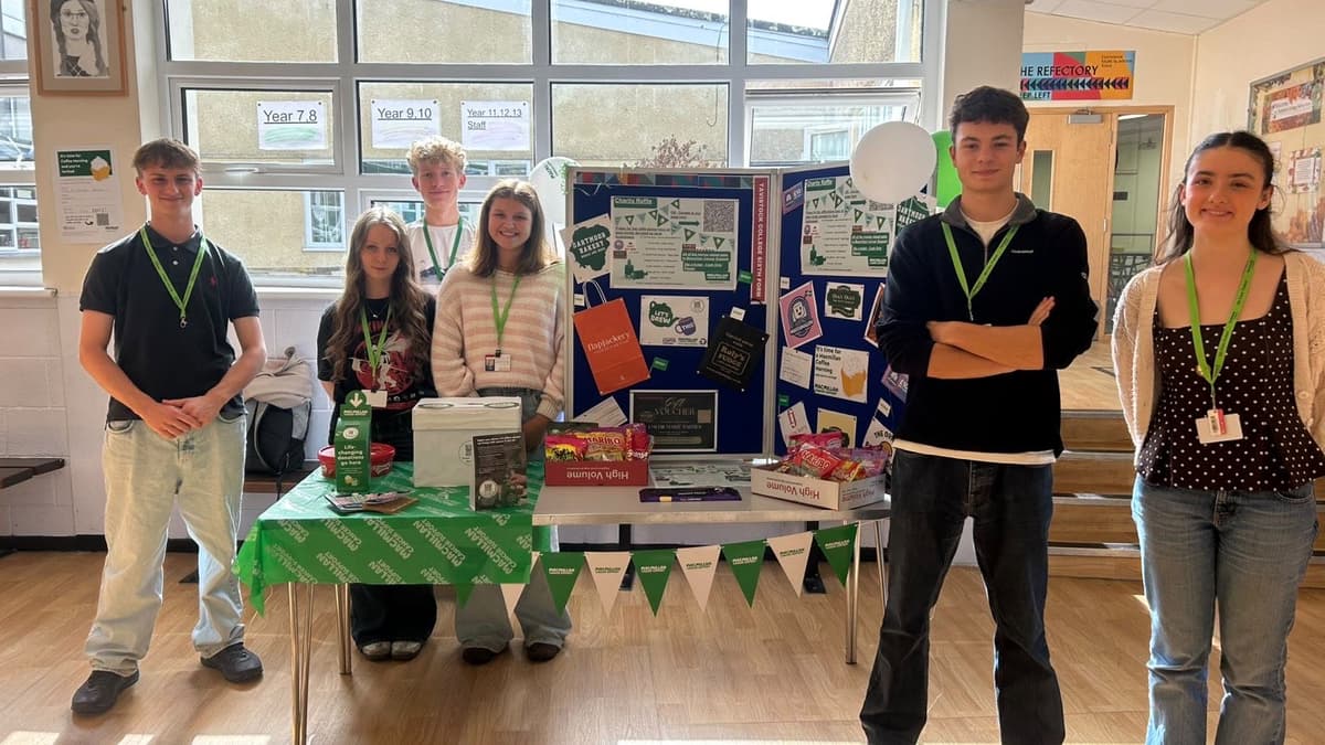 Tavistock College sixth former staged a Macmillan coffee morning at school supported by town businesses.